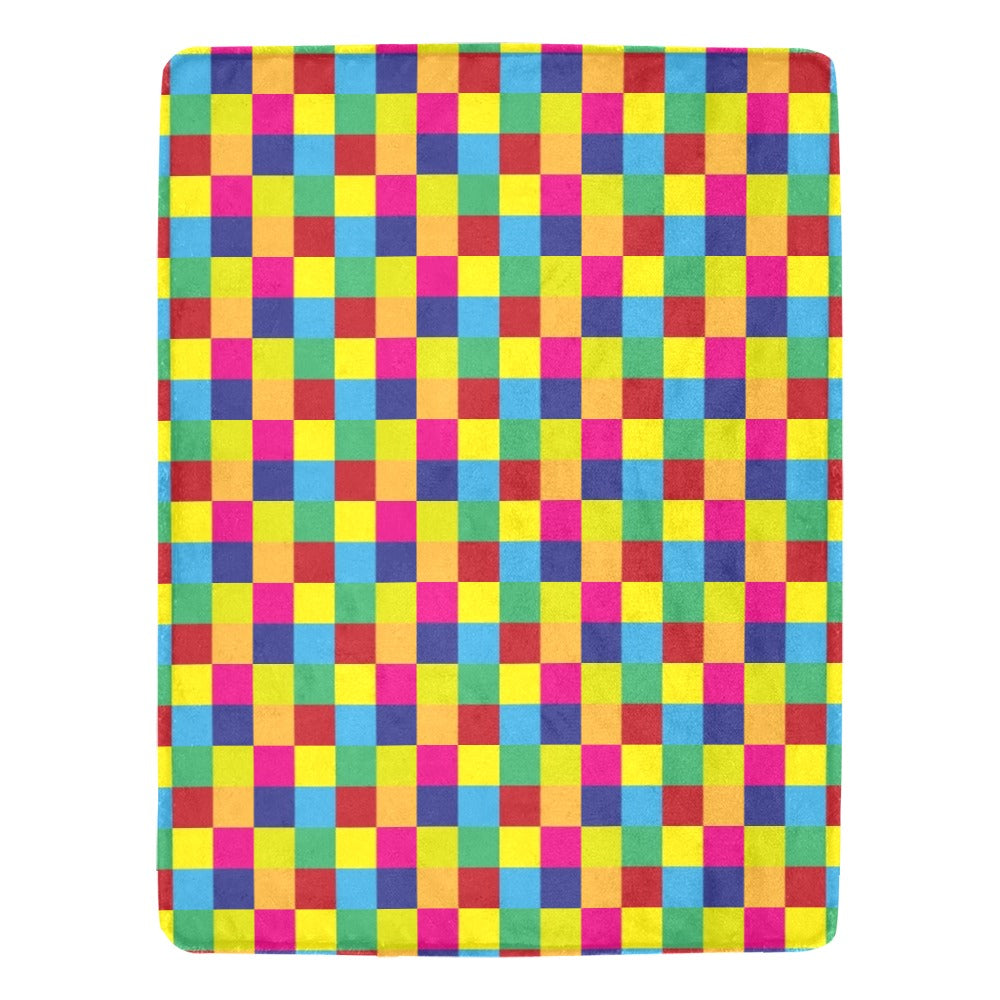 Color Block Ultra-Soft Micro Fleece Blanket 60"x80"