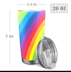 Rainbow 20oz Mobile Tumbler with Clear Slide Lid