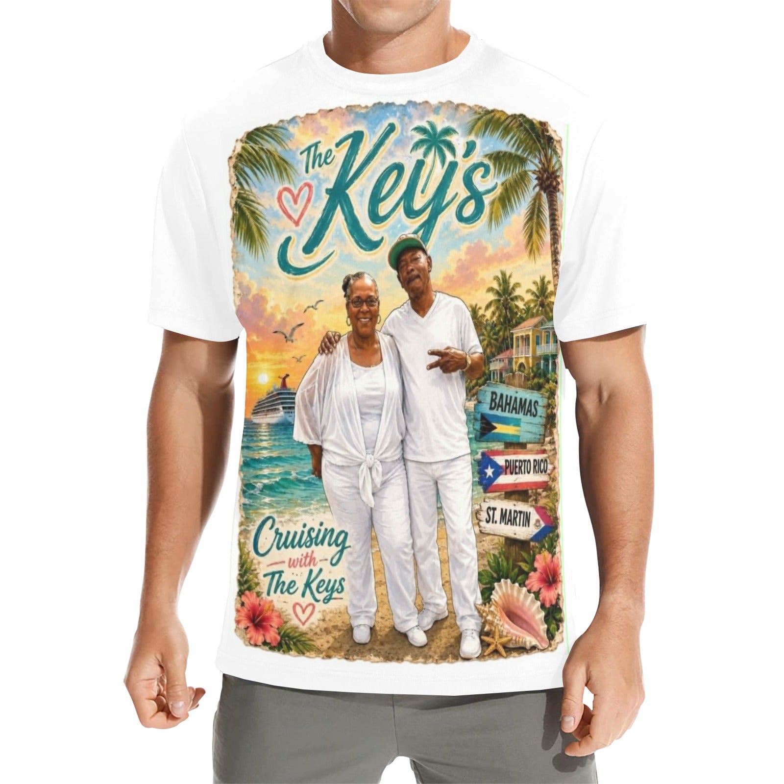 Cruise Men's All Over Print Crew Neck T-Shirt (Model T40-2)