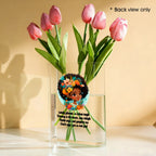flower girl Acrylic Book Shaped Vase (Two-Sided Print)