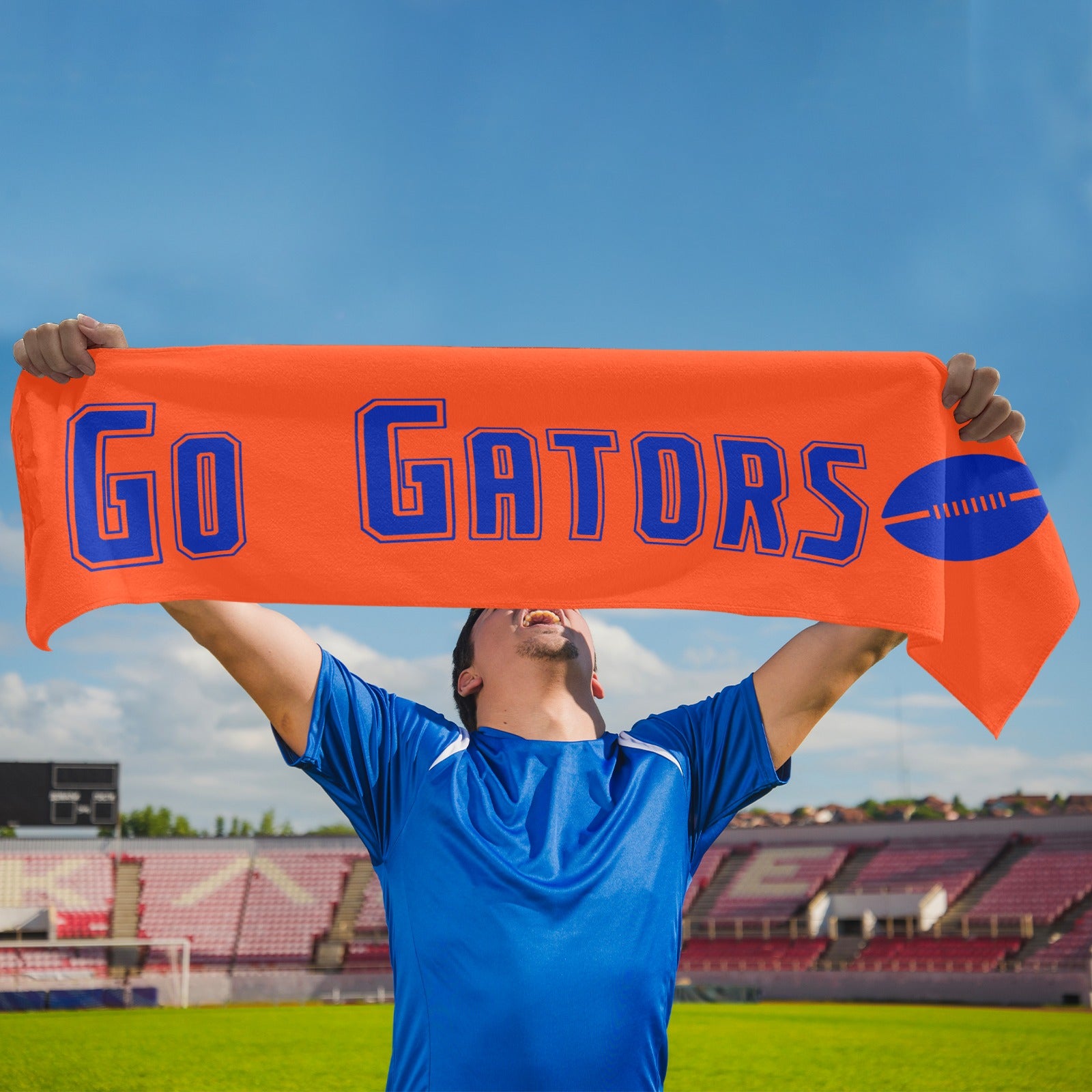Orange and Blue Rally Towel 39.3"x11.8"