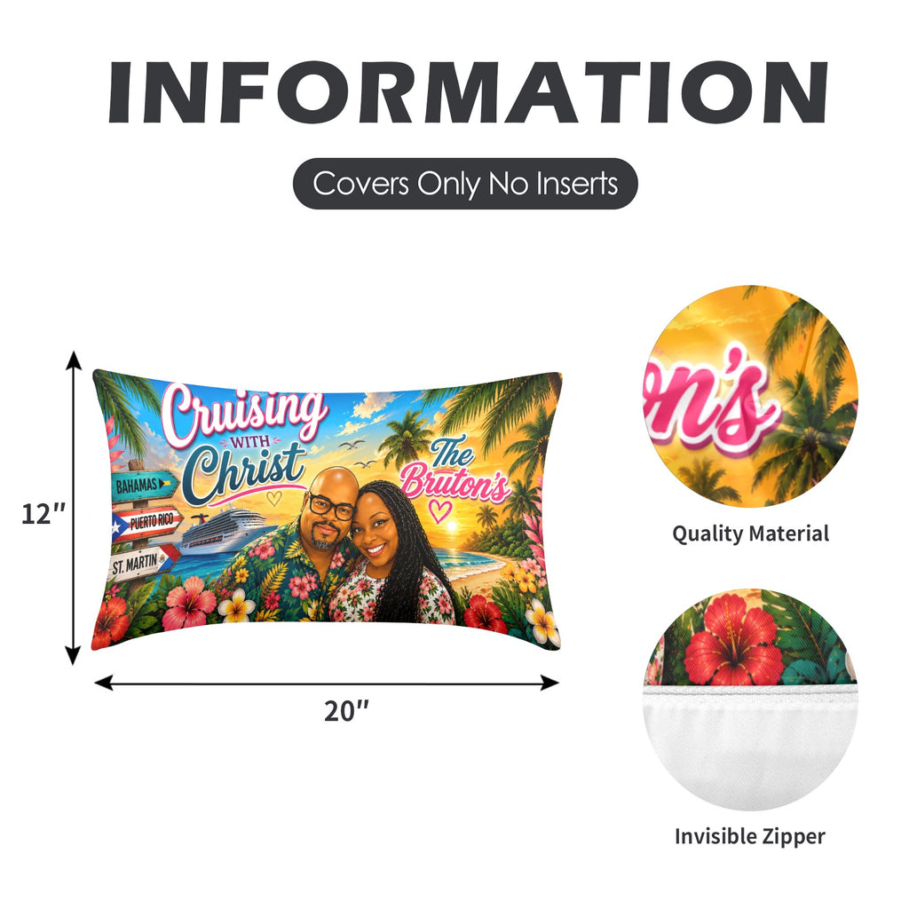 Cruise, Custom Peach Skin Pillowcase 20"x12" (One Side&Pack of 2)