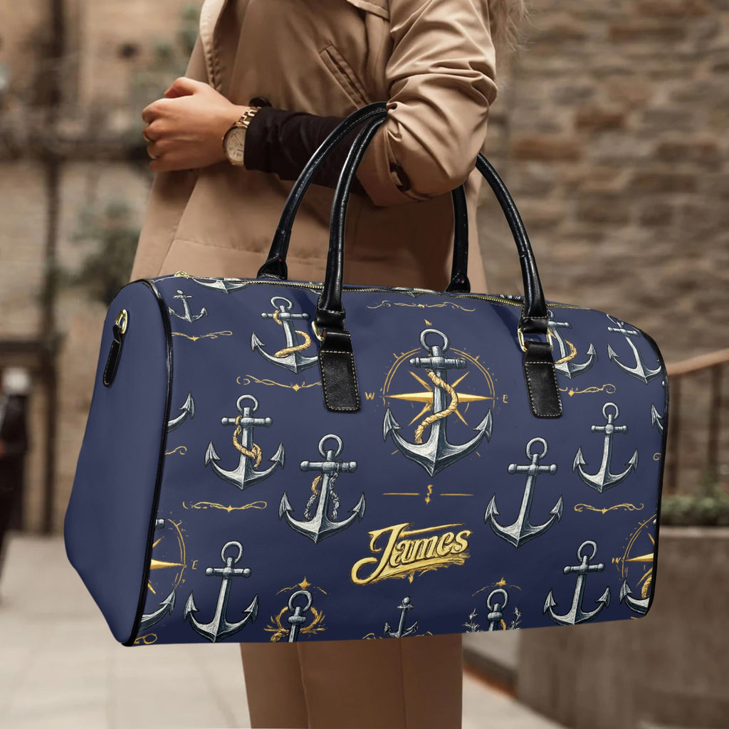 Anchor Leather Travel Bag-Large (Short Patch) Cruise