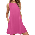 Sleeveless A-Line Pocket Dress