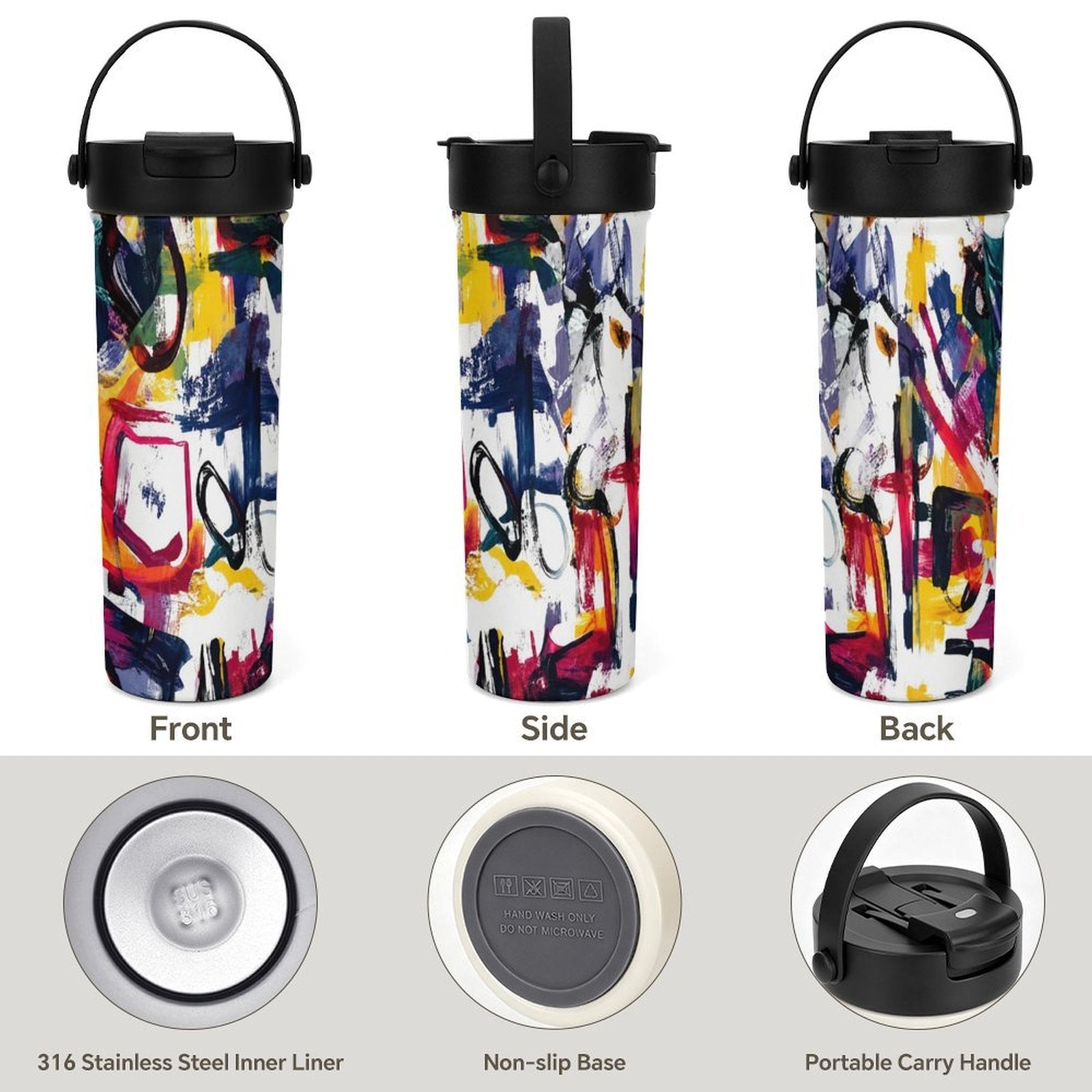 Tea Tumbler 20oz Tea Tumbler with Carry Handle