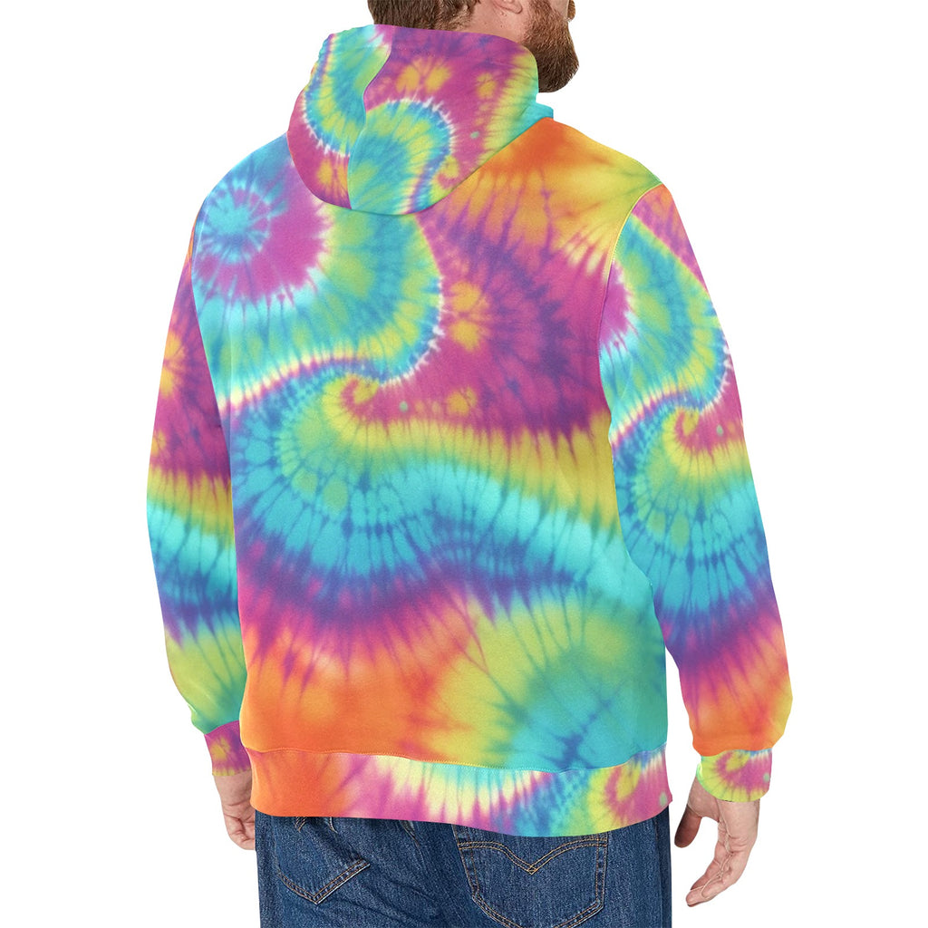 Colorful Unisex Fleece Hoodie w/ White Lining Hood (Model H55)