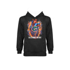 Orange and Blue Men's Fleece Hoodie w/ White Lining Hood (Model H55)