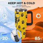 Large capacity car cup 40oz Tumbler with Multi-Color Handle, Wildcat Tumbler, VHS