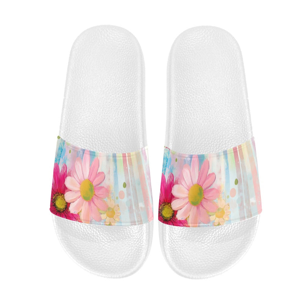 Floral Daisy Women's Slide Sandals (Model 057)