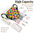 Casual women's backpack Mini Backpack, Color Block