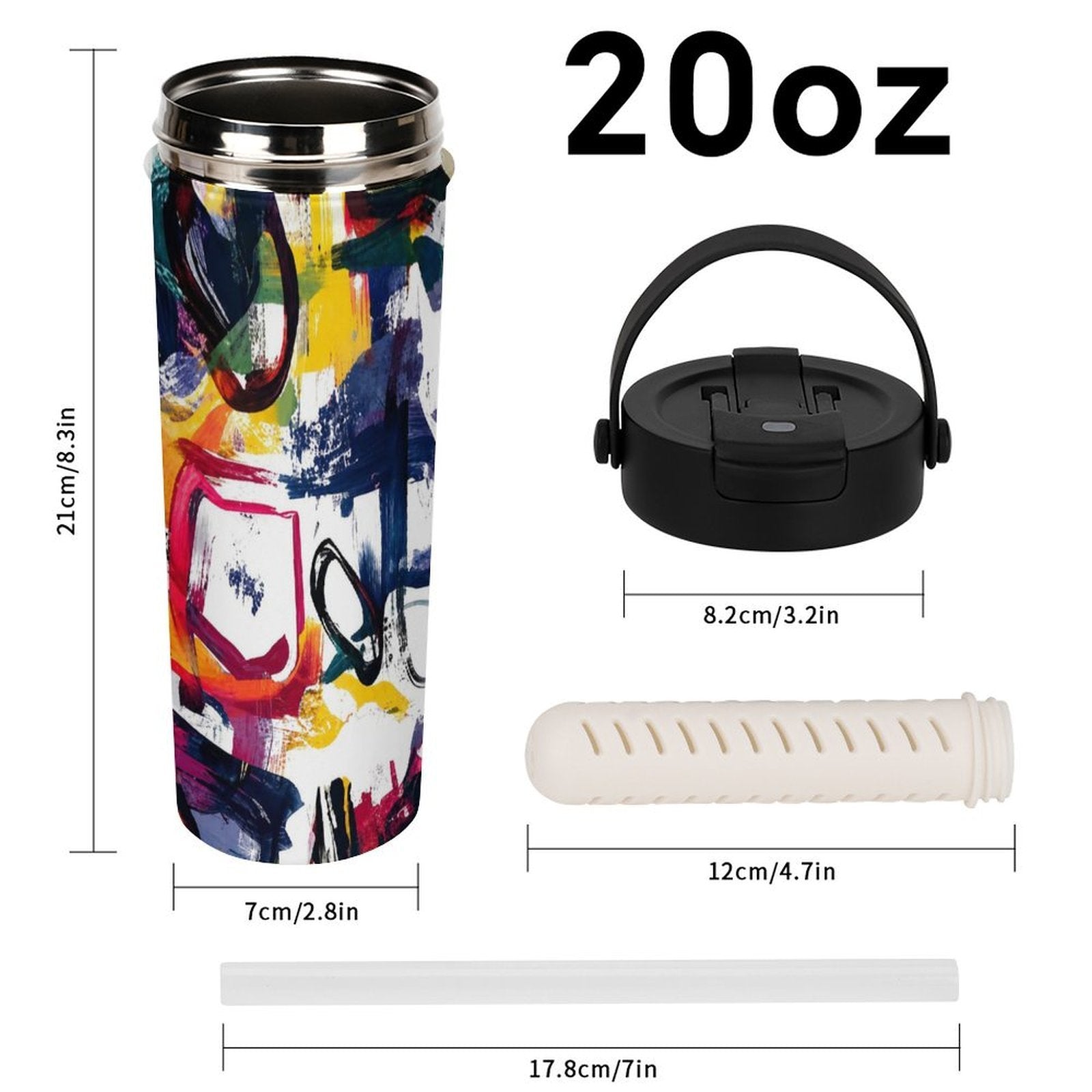Tea Tumbler 20oz Tea Tumbler with Carry Handle