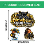 Small PVC Stickers (UV) 20"x24" Cheerful J.L. Newbern Rainy Day Sticker Chilly Days Warm Hearts Sticker Glossy BlackandGold School Spirit Girl J.L. Newbern Panther Pride Mascot