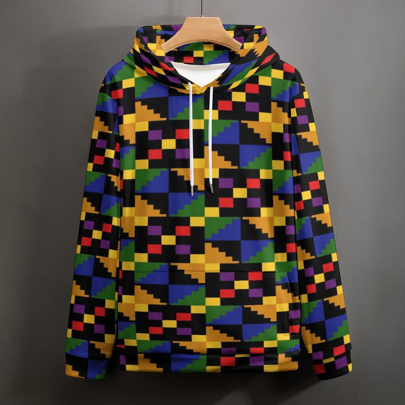 African Print Hoodie, Double hat sweater