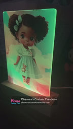 Breanna Design Acrylic Photo Print with Colorful Light Square Base 5"x7.5"