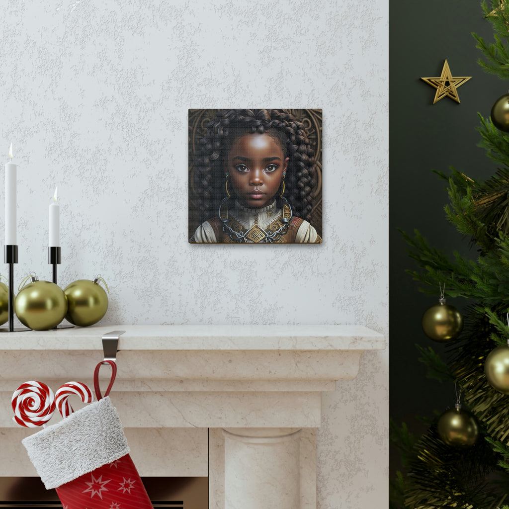Afro Girl Canvas, African Canvas, Canvas for Home Decor, Wall Decoration, Housewarming Gift, Girl Canvas