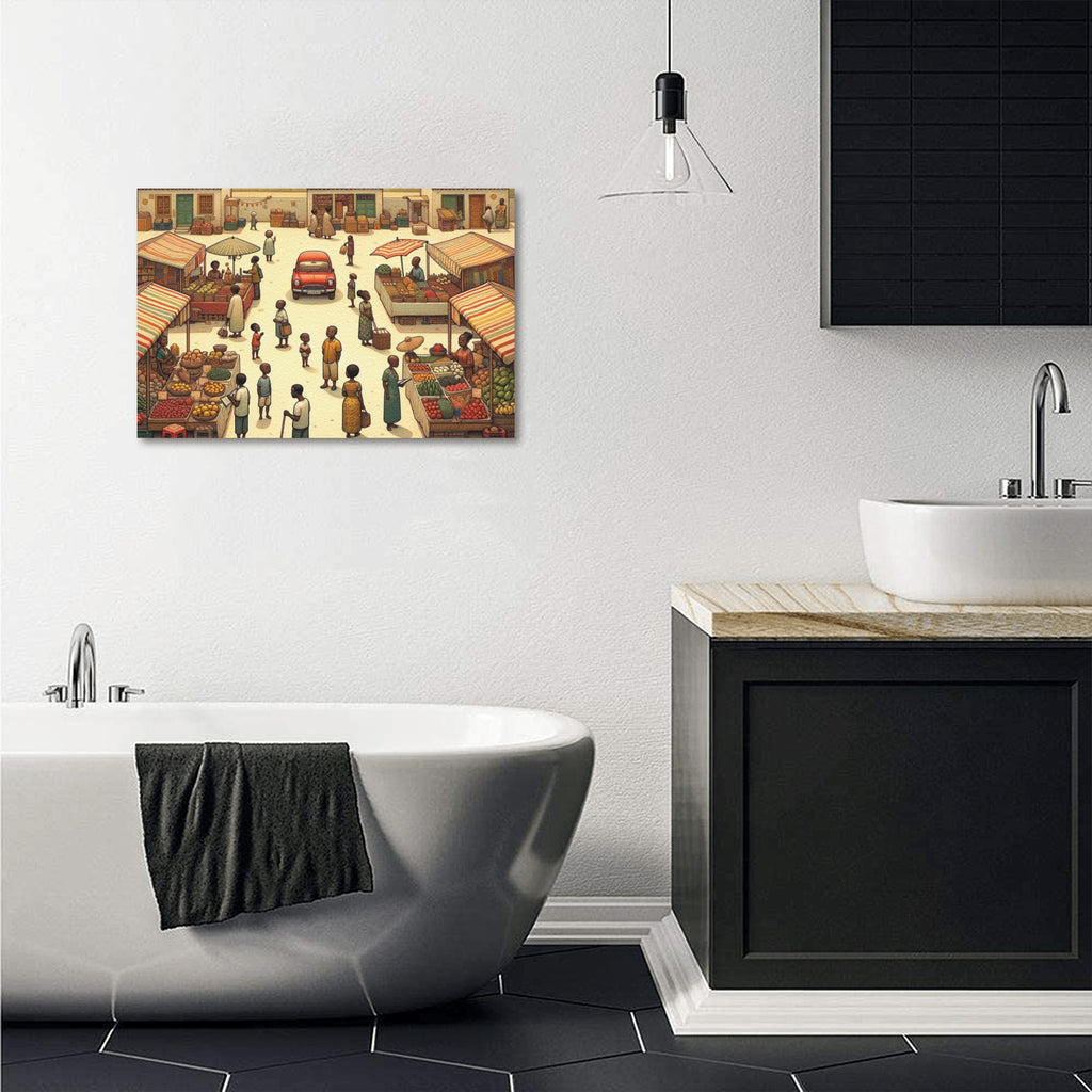 Market Upgraded Canvas Print 18"x12"