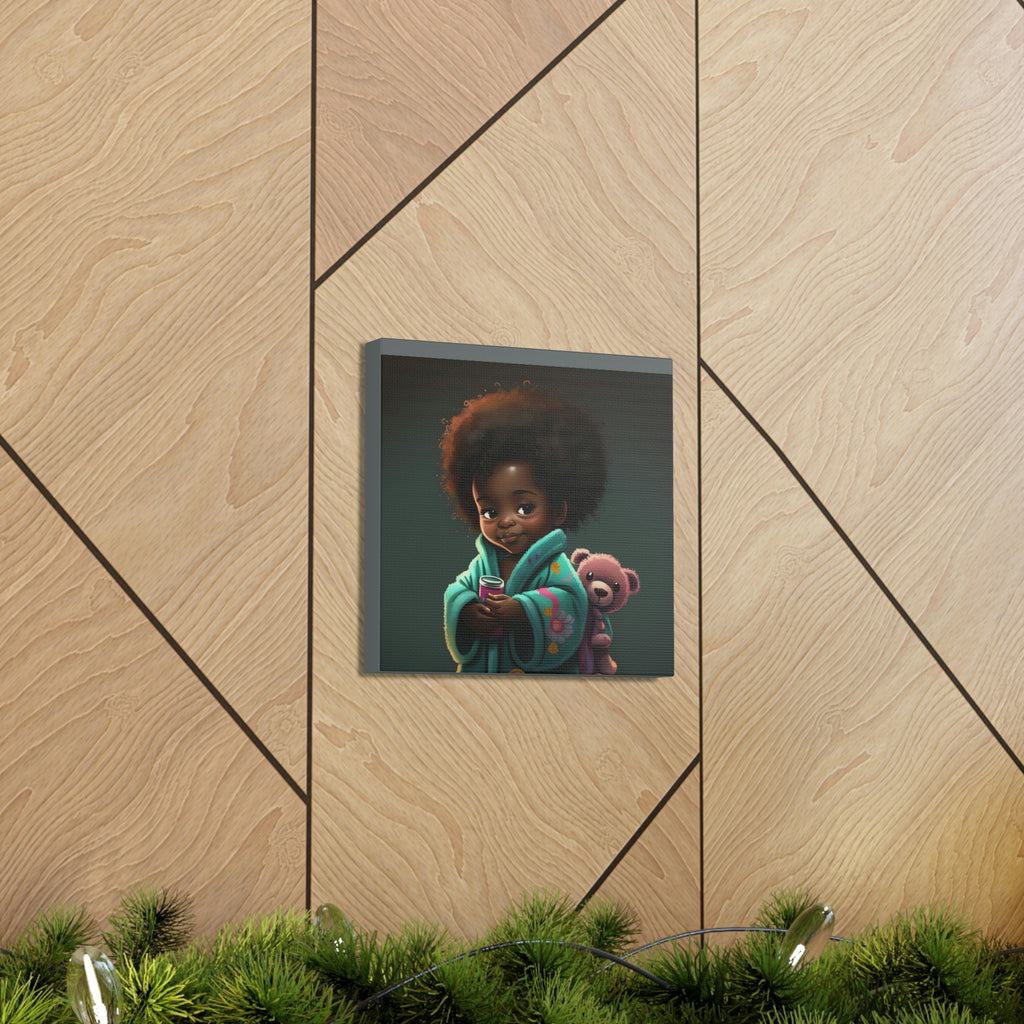 Cute Afro Girls Canvas, Canvas for Home Decor, Wall Decoration, Girl Canvas