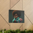 Cute Afro Girls Canvas, Canvas for Home Decor, Wall Decoration, Girl Canvas