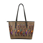 Tote Bag Large_African Ladies Print Leather Tote Bag/Large