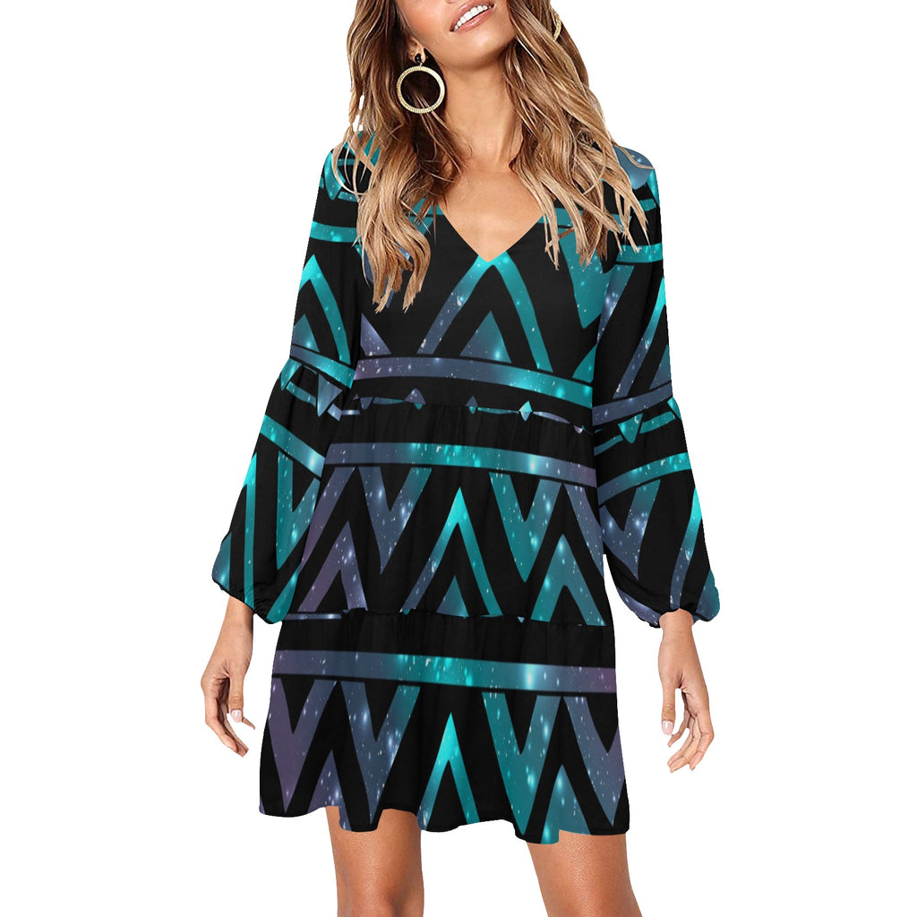 V-Neck Dress Loose Fit Dress