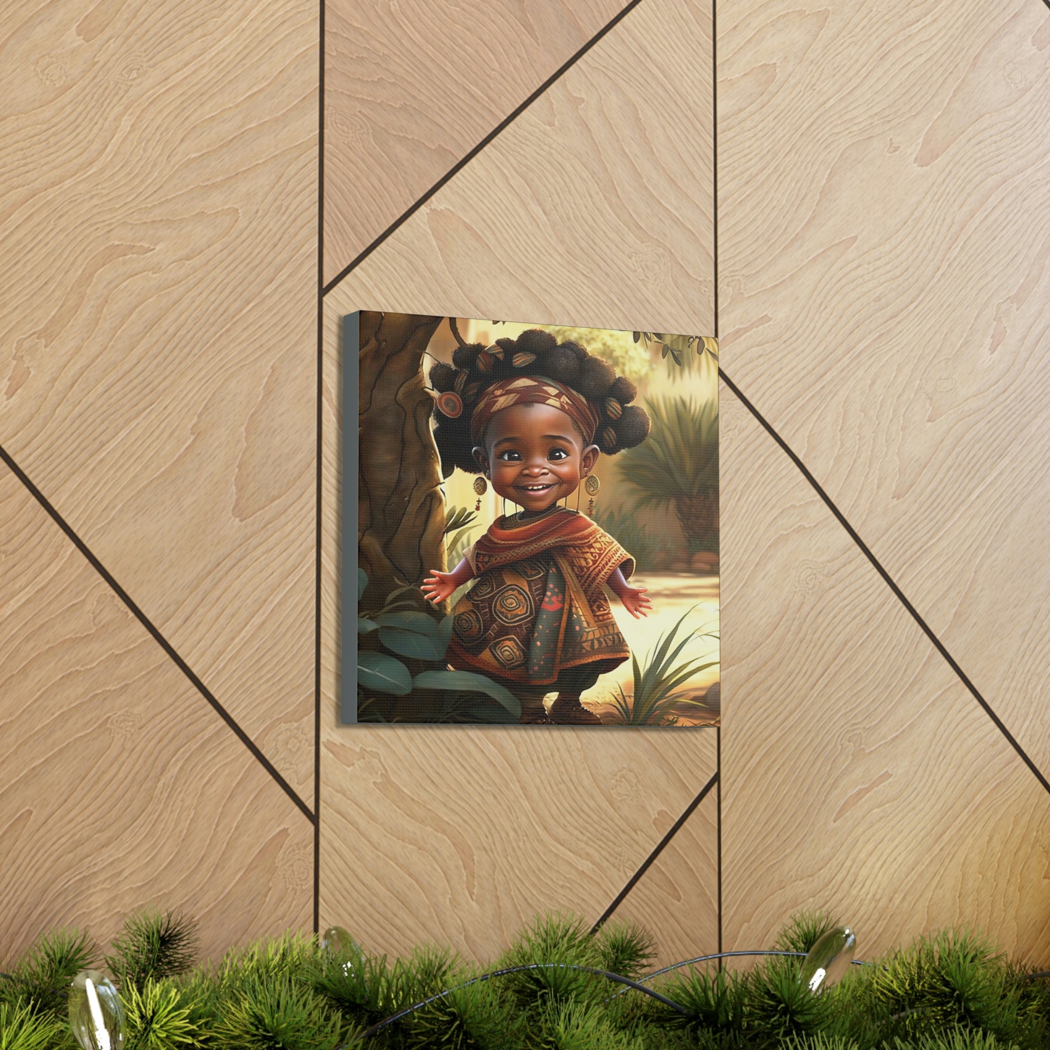 Cute Afro Girls Canvas, Canvas for Home Decor, Wall Decoration, Girl Canvas