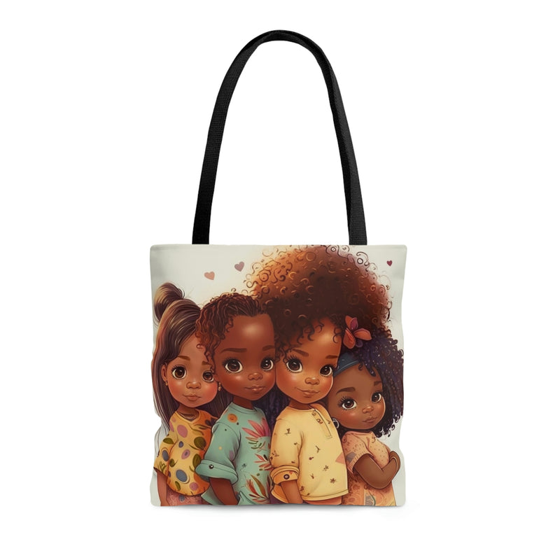 Tote Bag, Spring Tote, Afro Girls Tote