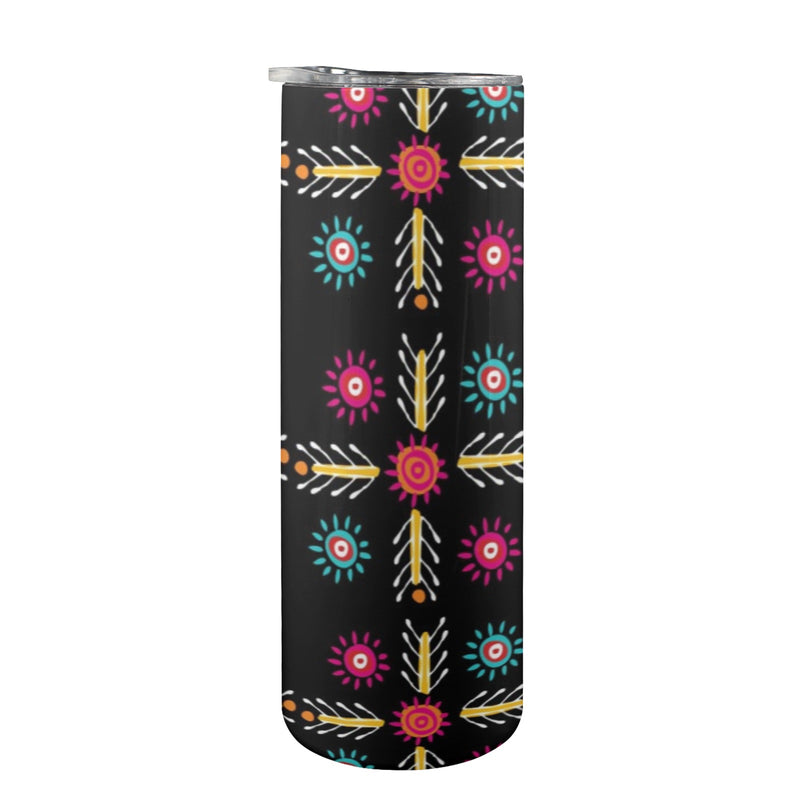 Aztec Design 20oz Tall Skinny Tumbler with Lid and Straw