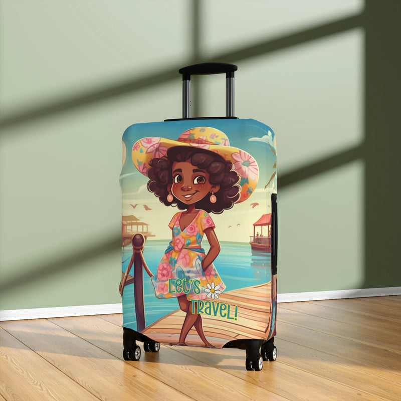 Luggage Cover, Luggage Protector, Suitcase Protector Travel Suitcase Cover, Boardwalk