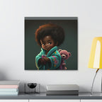 Cute Afro Girls Canvas, Canvas for Home Decor, Wall Decoration, Girl Canvas