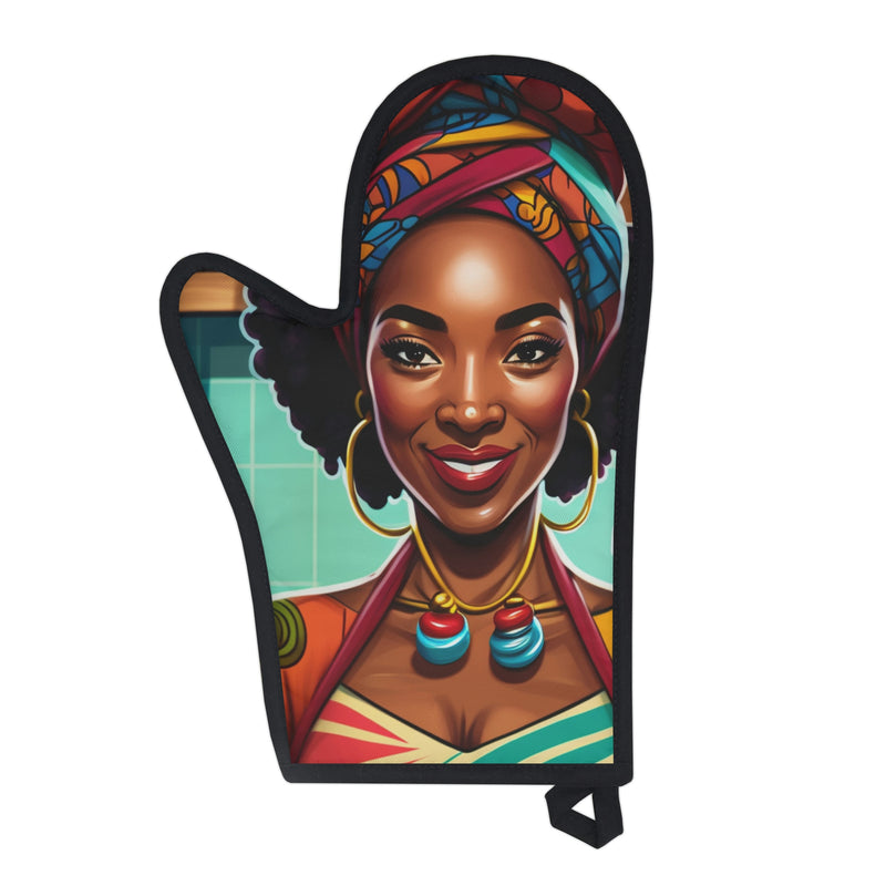 Oven Glove, Colorful Oven Glove, African American Woman