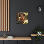 Cute Afro Girls Canvas, Canvas for Home Decor, Wall Decoration, Girl Canvas