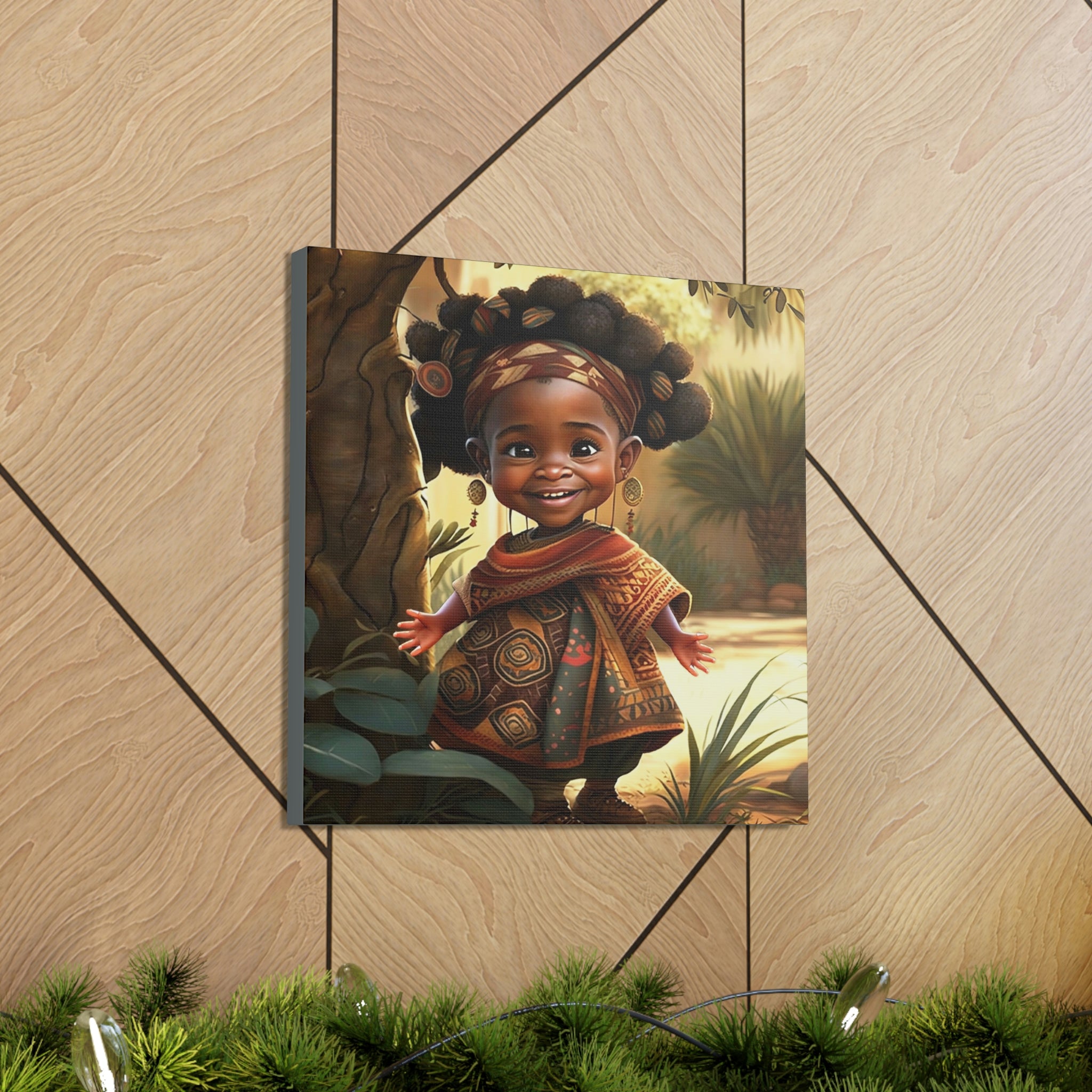 Cute Afro Girls Canvas, Canvas for Home Decor, Wall Decoration, Girl Canvas