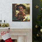 Cute Afro Girls Canvas, Canvas for Home Decor, Wall Decoration, Girl Canvas
