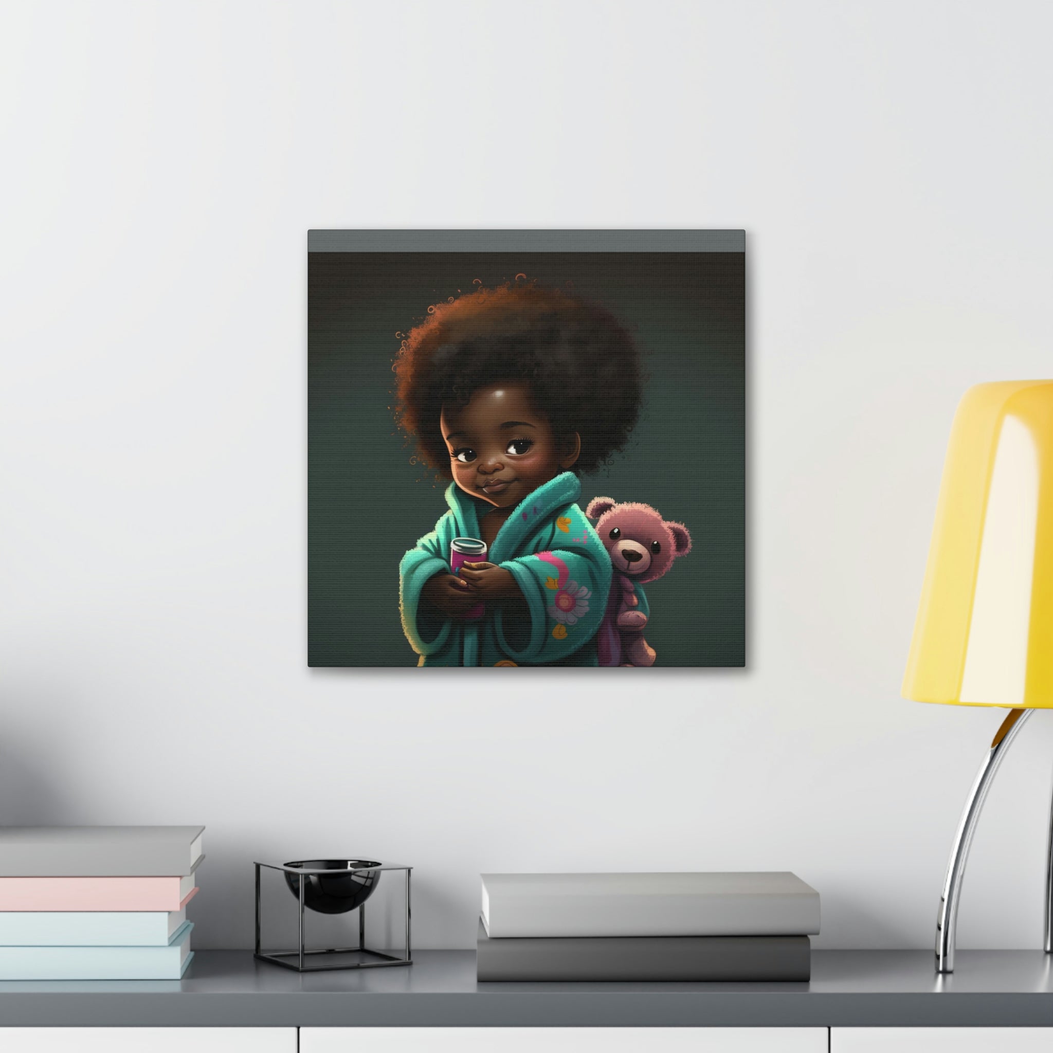 Cute Afro Girls Canvas, Canvas for Home Decor, Wall Decoration, Girl Canvas