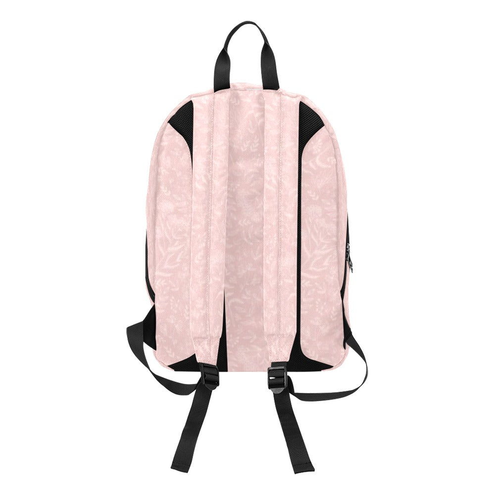 Pink Flower Design Large Capacity Travel Backpack (Model 1691)