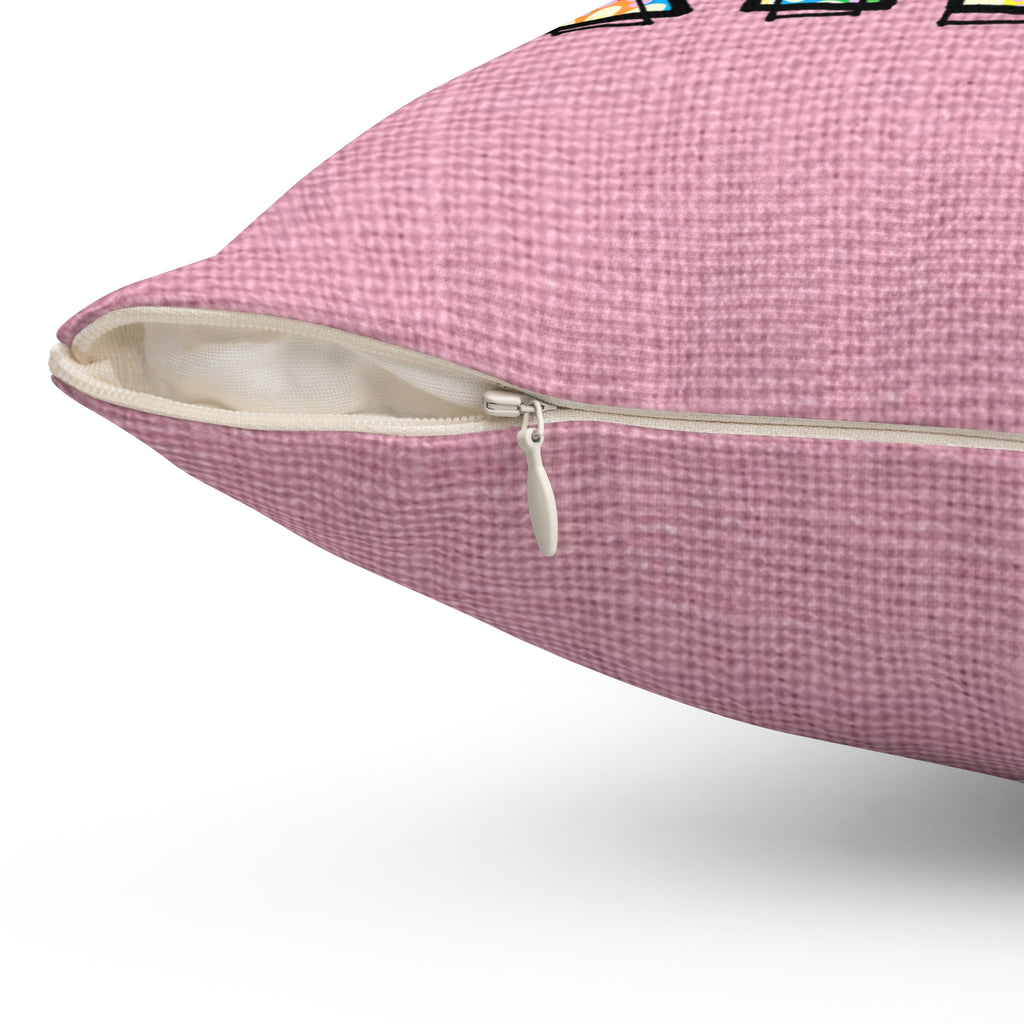 Polyester Square Pillow, Daughter of the King