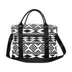 Black and White African Print Large Capacity Duffle Bag