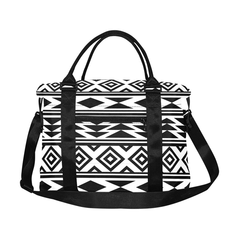 Black and White African Print Large Capacity Duffle Bag