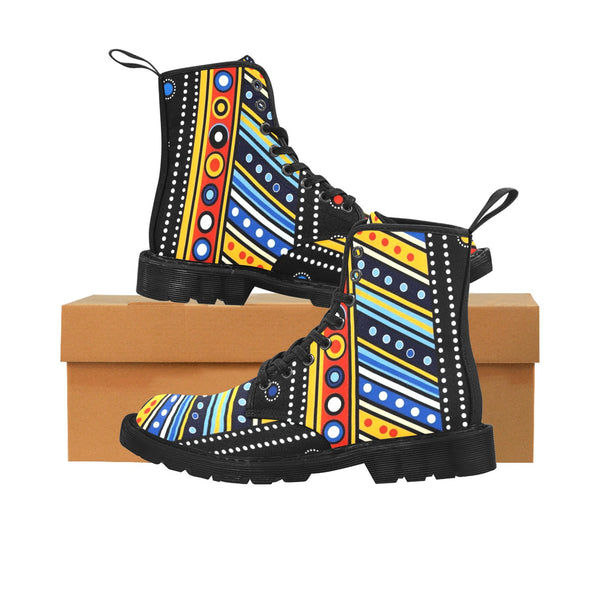 Masai Inspired Martin Boots for Women (Black)