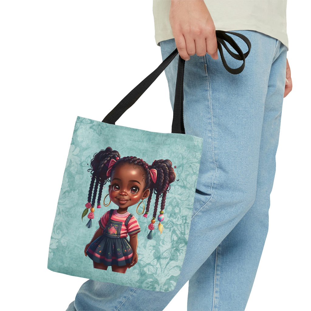 Tote Bag, Spring Tote, Afro Girls Tote