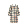 Plaid Beige Women's Oversized Sleep Tee
