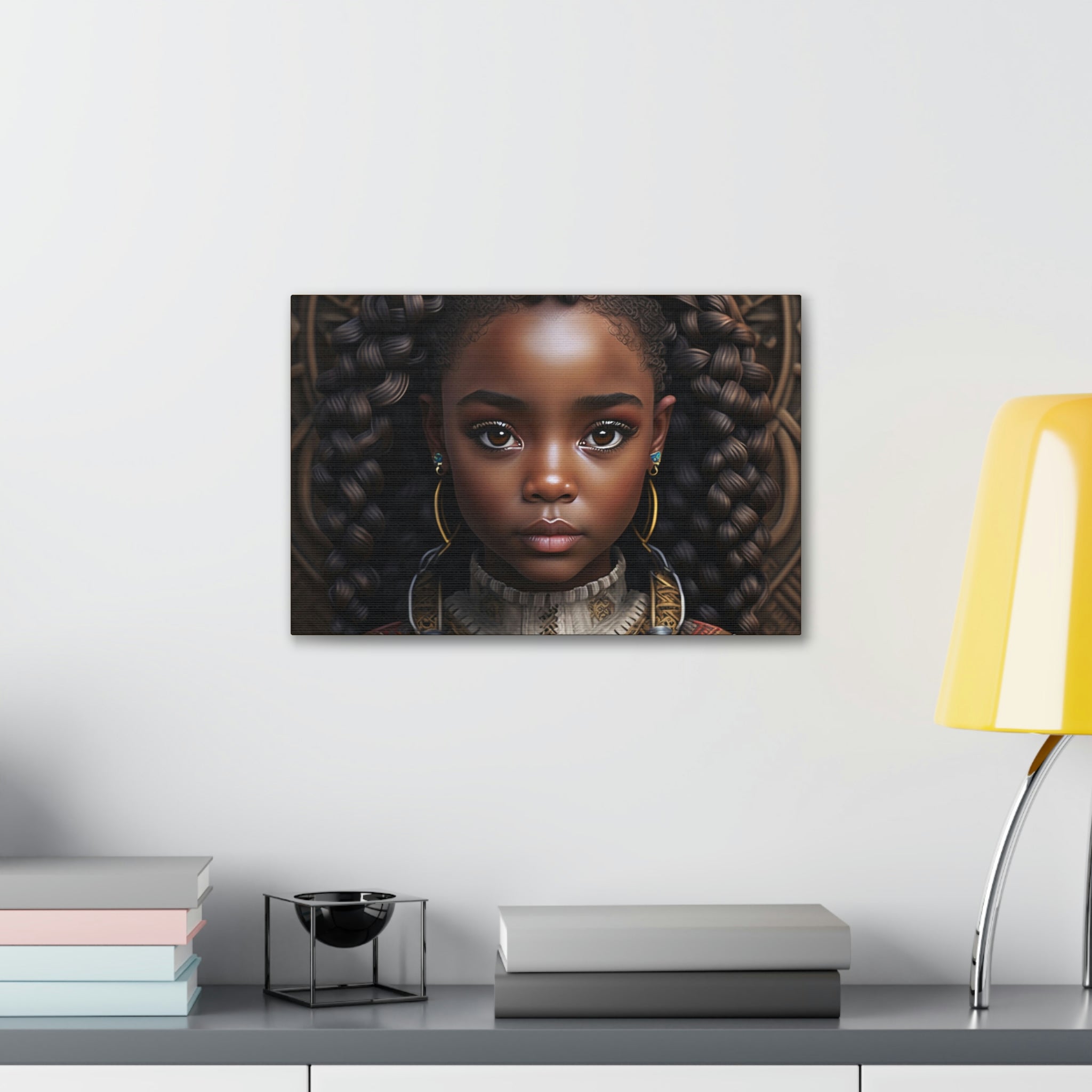 Afro Girl Canvas, African Canvas, Canvas for Home Decor, Wall Decoration, Housewarming Gift, Girl Canvas