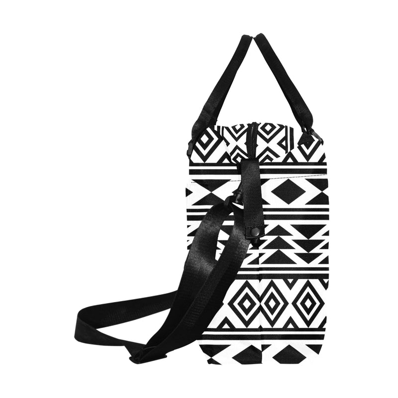 Black and White African Print Large Capacity Duffle Bag