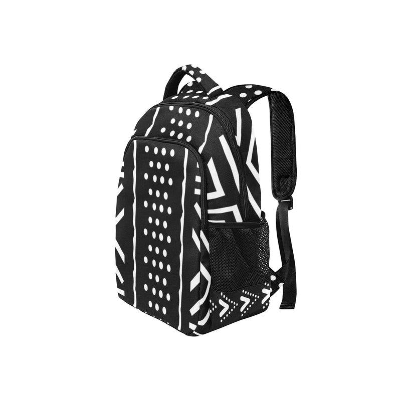 Black African Textile Print Multifunctional Backpack