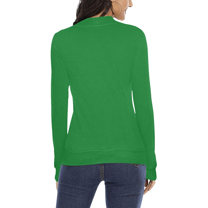 MerryBright Women's All Over Print Mock Neck Sweatshirt