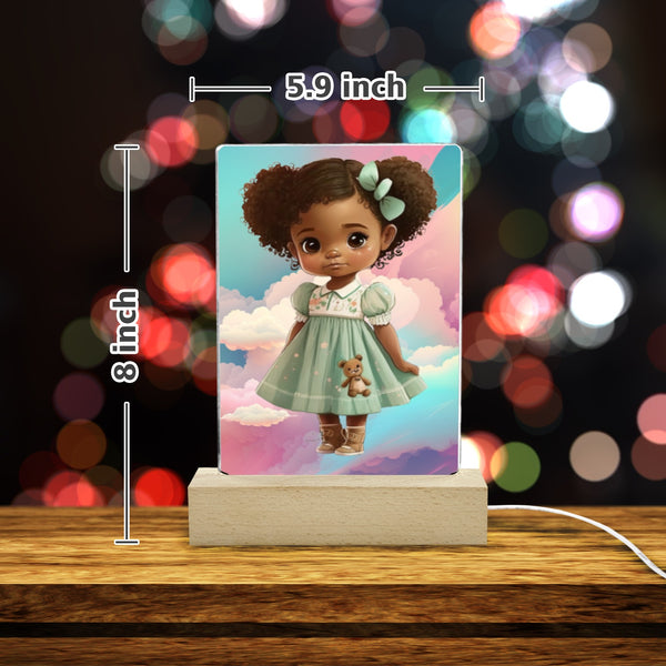 Breanna Design Acrylic Photo Print with Colorful Light Square Base 5"x7.5"