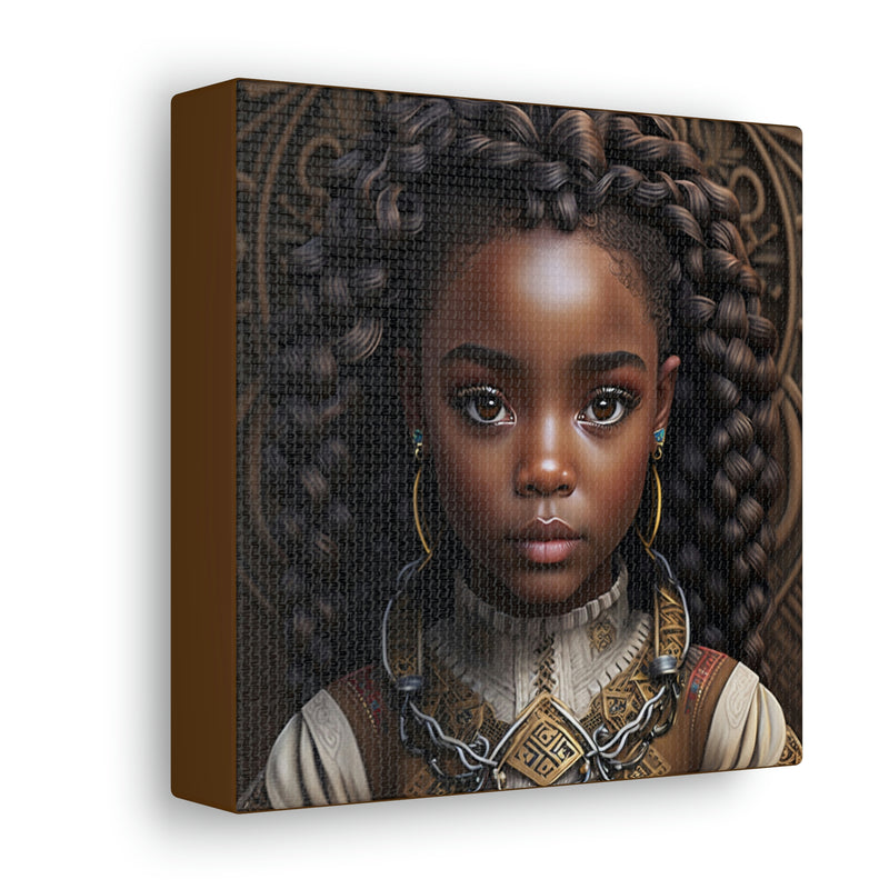 Afro Girl Canvas, African Canvas, Canvas for Home Decor, Wall Decoration, Housewarming Gift, Girl Canvas