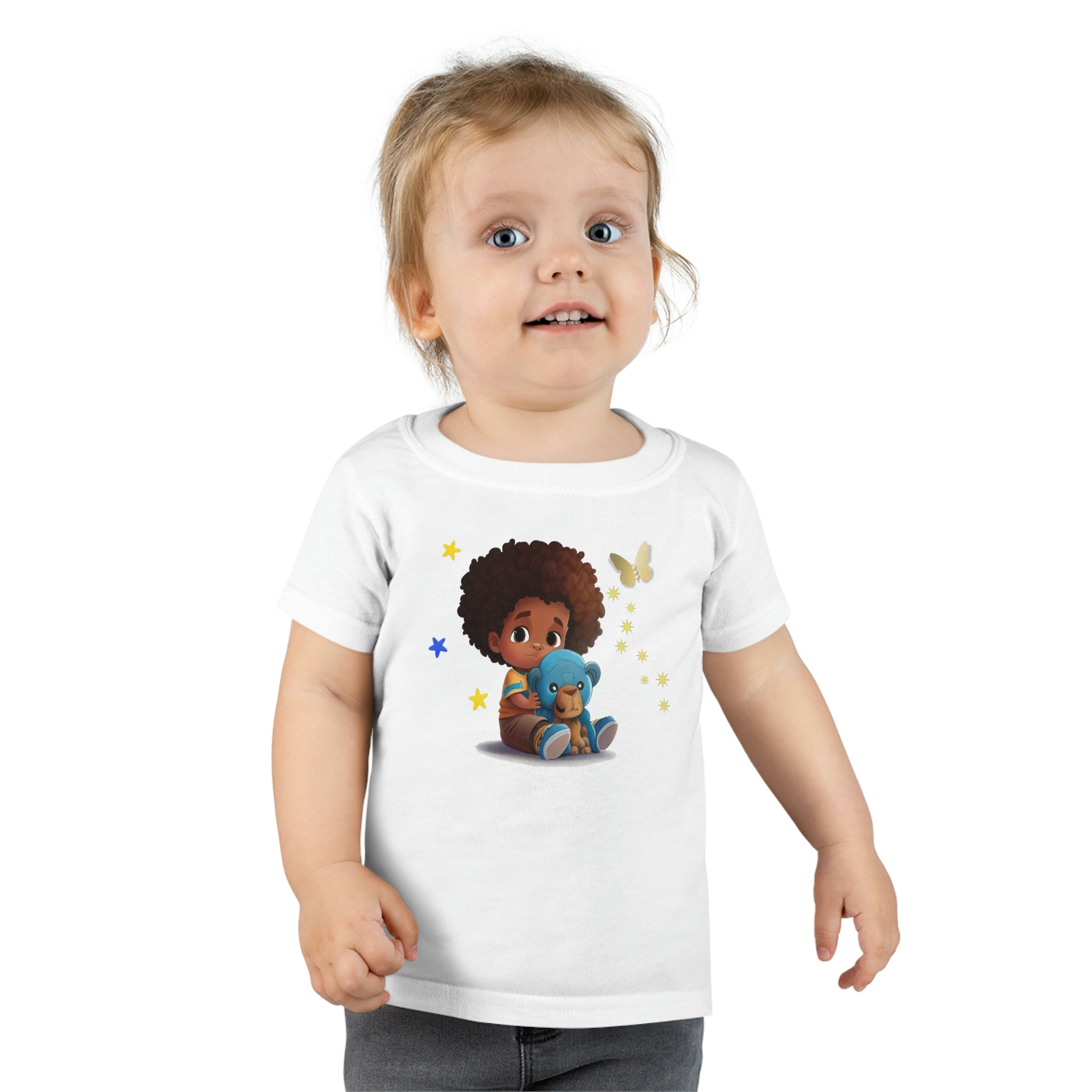 Toddler T-shirt, Boy with Bear, Kid's T-shirt, T-shirt