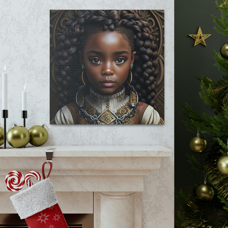 Afro Girl Canvas, African Canvas, Canvas for Home Decor, Wall Decoration, Housewarming Gift, Girl Canvas