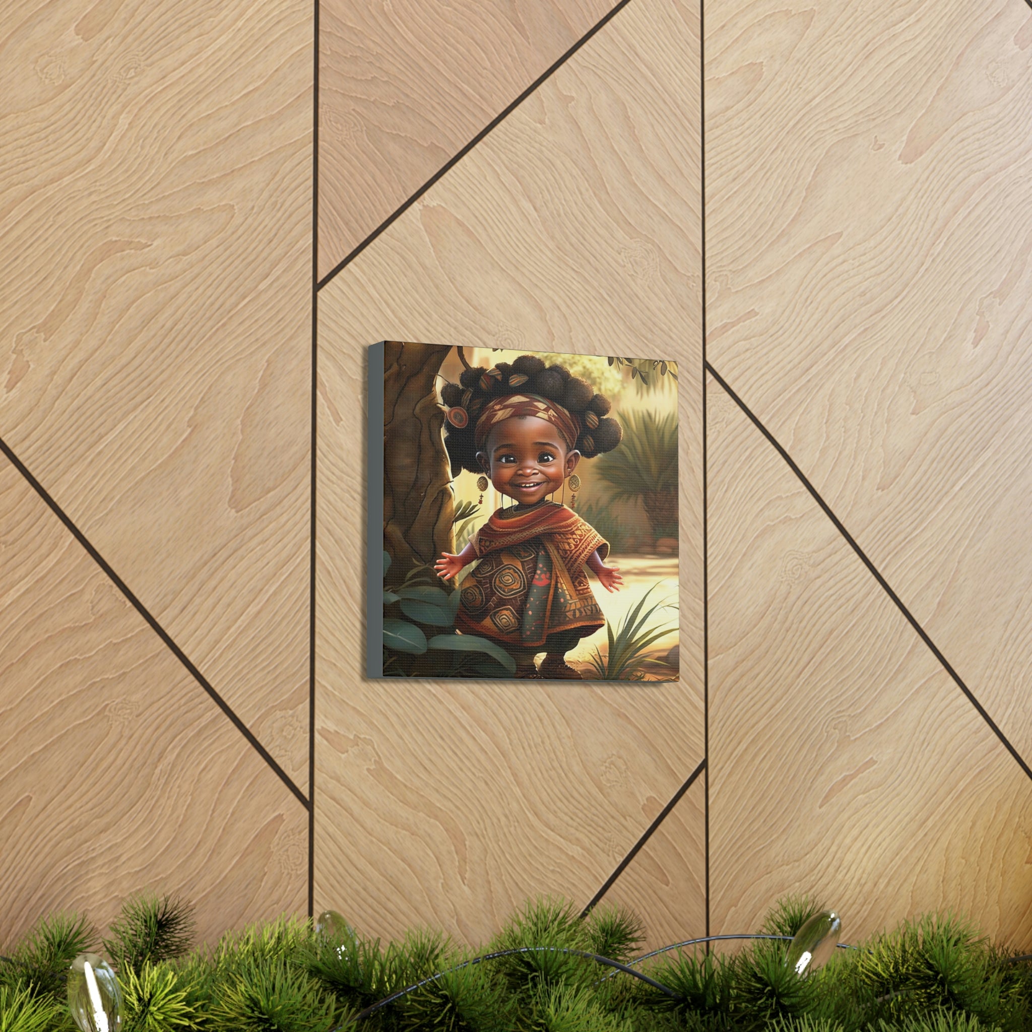 Cute Afro Girls Canvas, Canvas for Home Decor, Wall Decoration, Girl Canvas